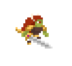 The hero running
