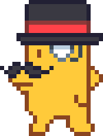 Micro Pets duck in a top hat walking